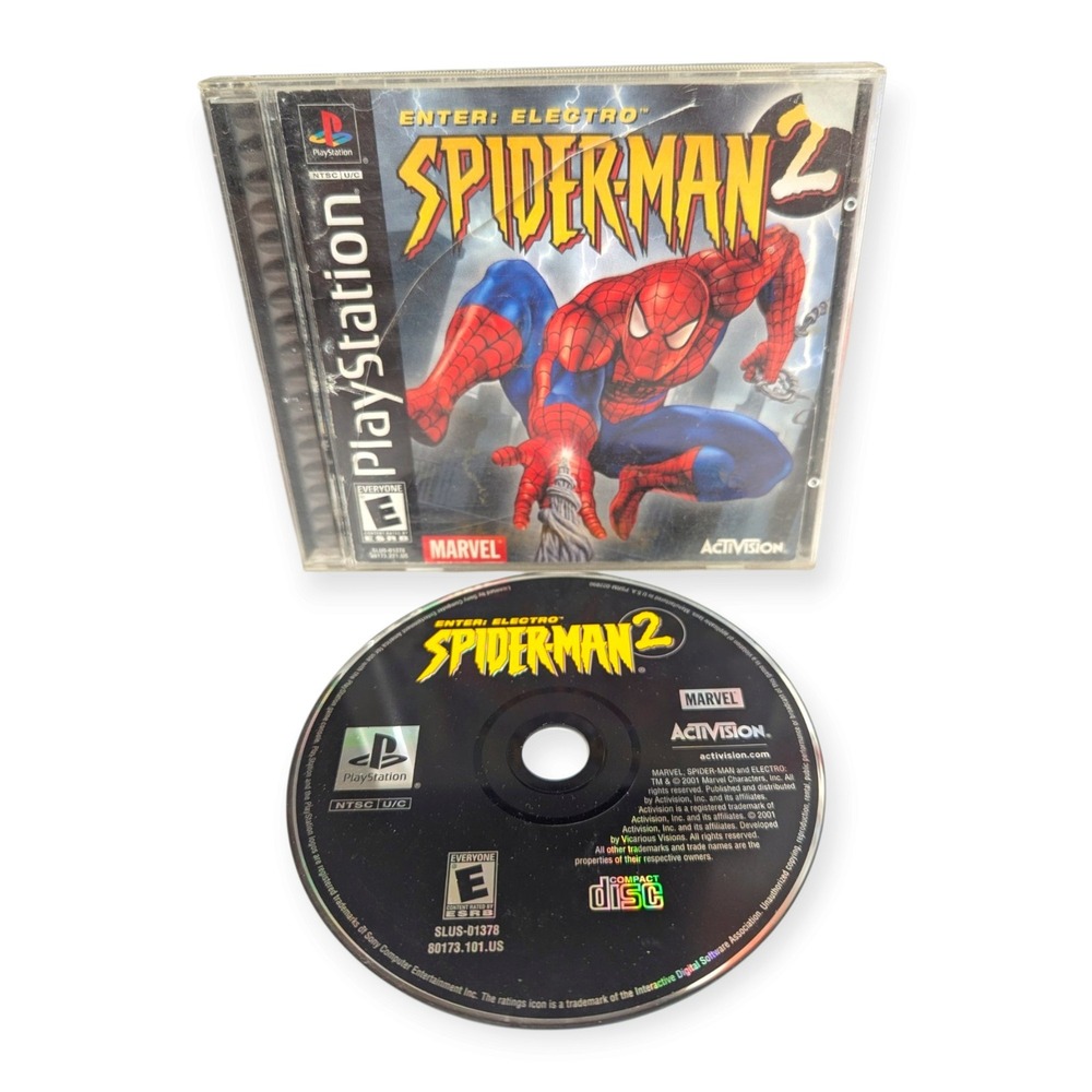 Spider-Man 2 Enter Electro Sony PlayStation 1 PS1 2001 Marvel Activision